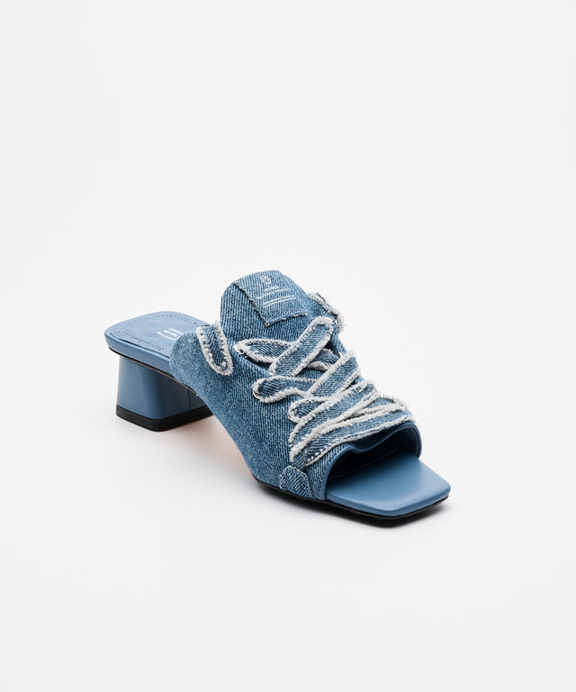Denim Mule Sandals - Indigo