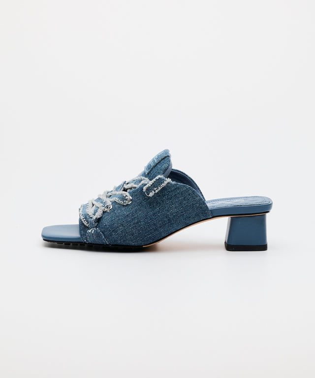 Denim Mule Sandals - Indigo