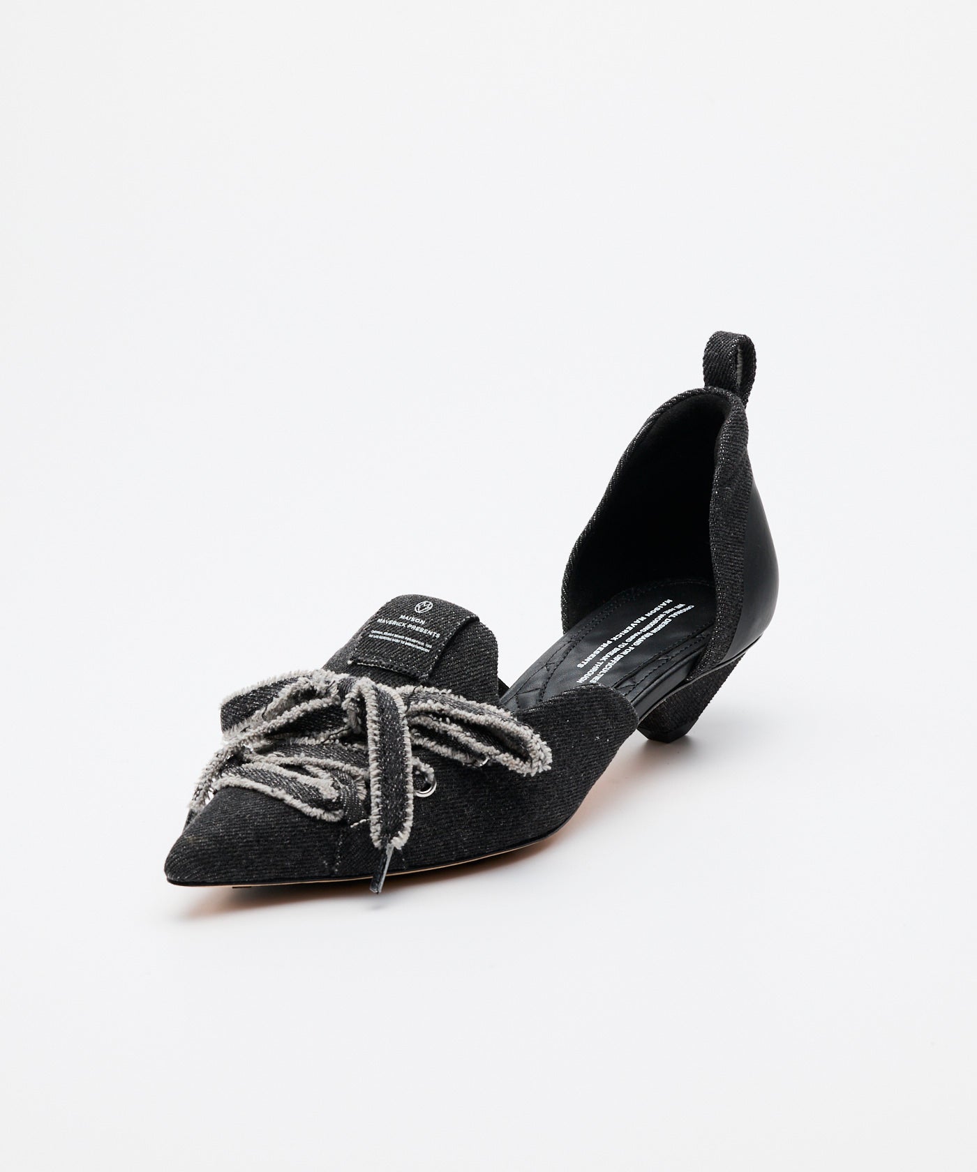 Lace-Up Denim Pumps – MAISON MAVERICK PRESENTS