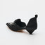 Lace-Up Denim Pumps - Black