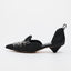Lace-Up Denim Pumps - Black