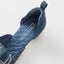 Lace-Up Denim Pumps - Indigo