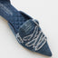 Lace-Up Denim Pumps - Indigo