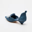 Lace-Up Denim Pumps - Indigo