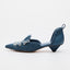 Lace-Up Denim Pumps - Indigo