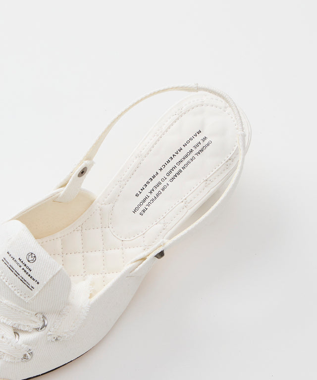 Denim Lace-Up Sneaker Heel