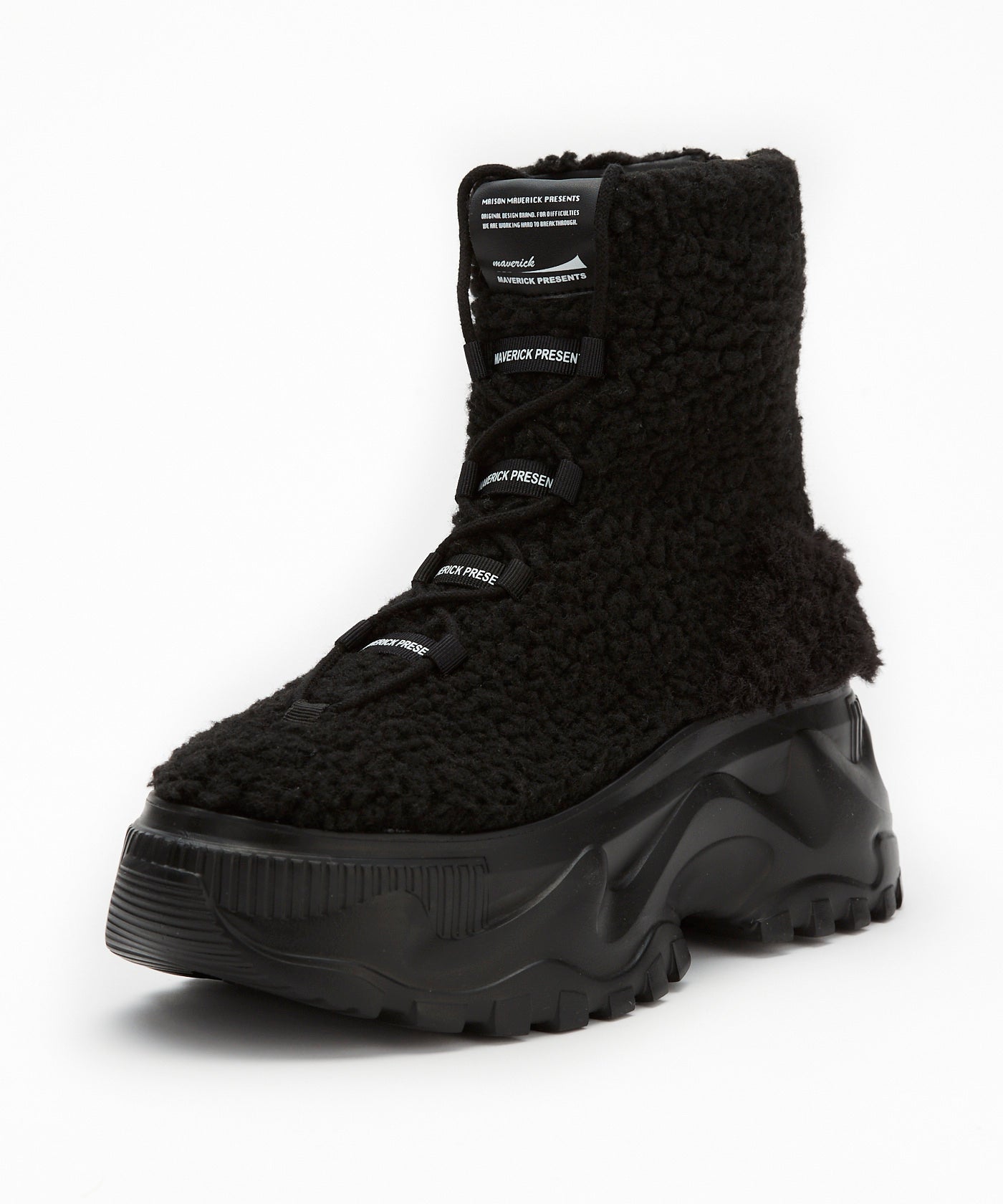 Chunky Boa Fleece Boots - Black – MAISON MAVERICK PRESENTS