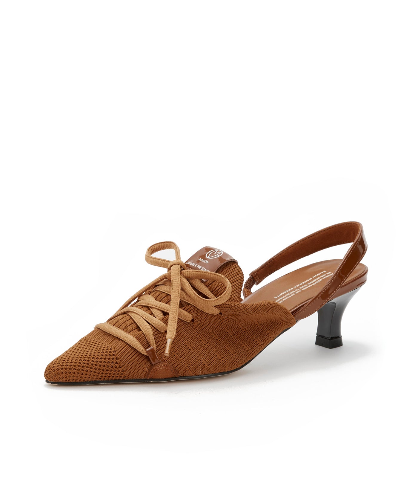 Knit Lace-Up Sneaker Heels