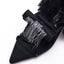 Furry Heel Pumps