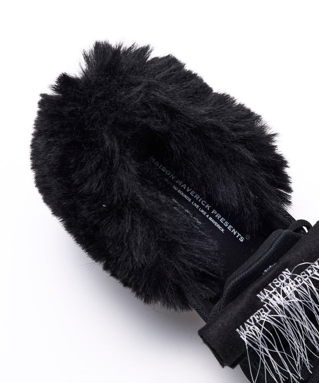 Furry Heel Pumps