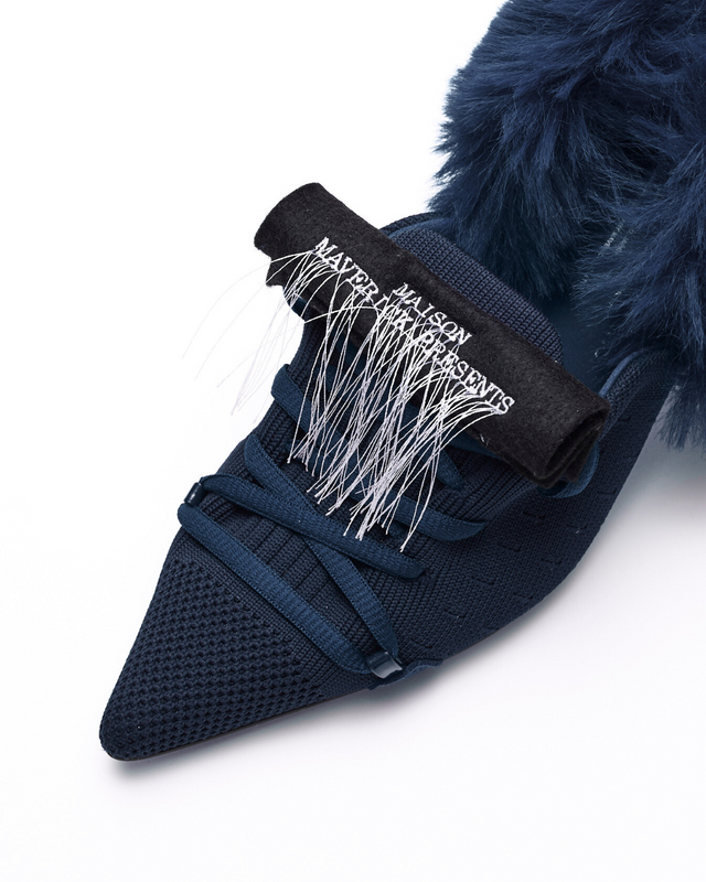 Furry Heel Pumps