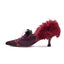Furry Heel Pumps