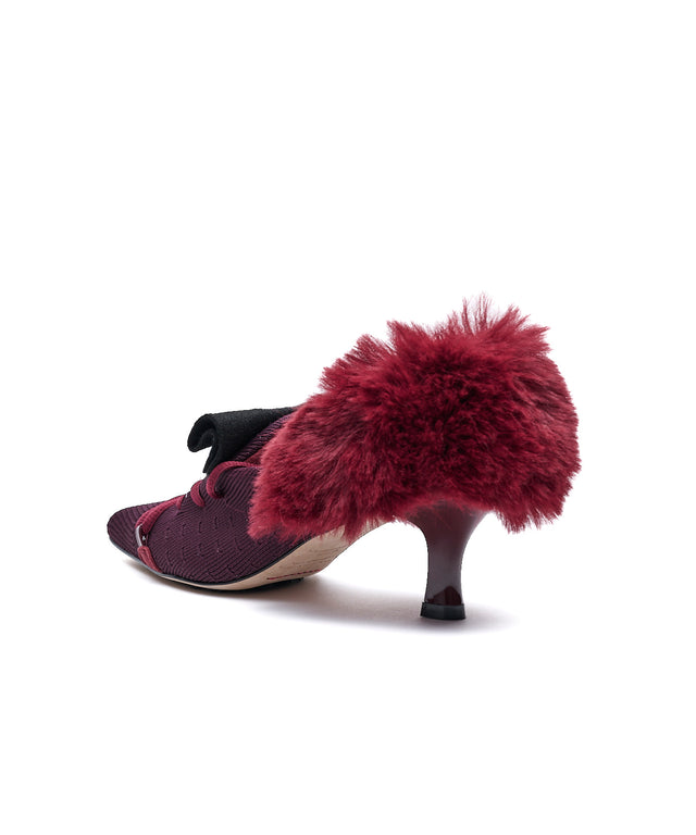 Furry Heel Pumps