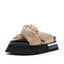 Crossed Puff Sandals