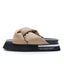 Crossed Puff Sandals