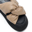 Crossed Puff Sandals