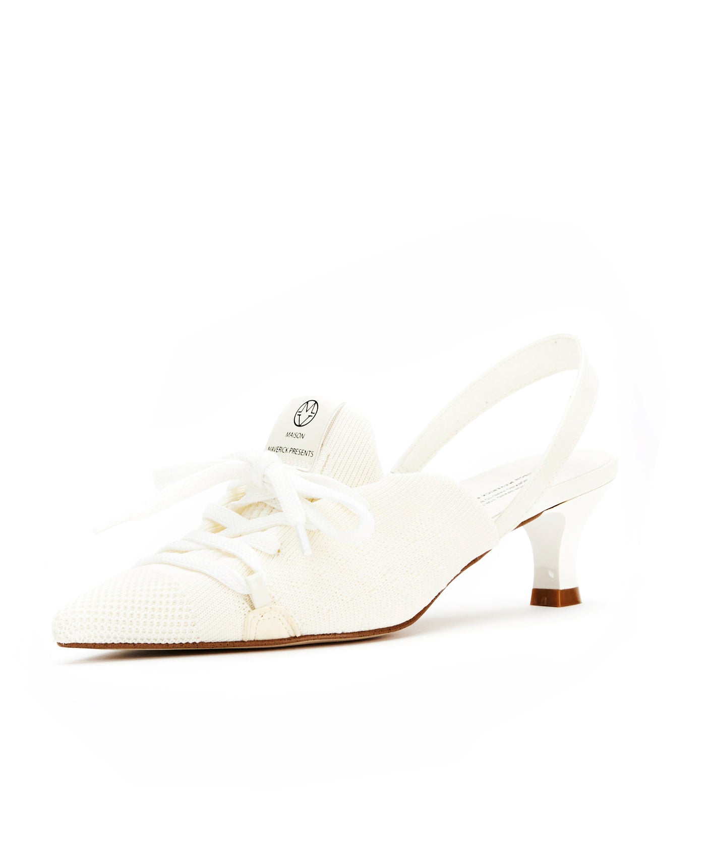 Knit Lace-Up Sneaker Heels