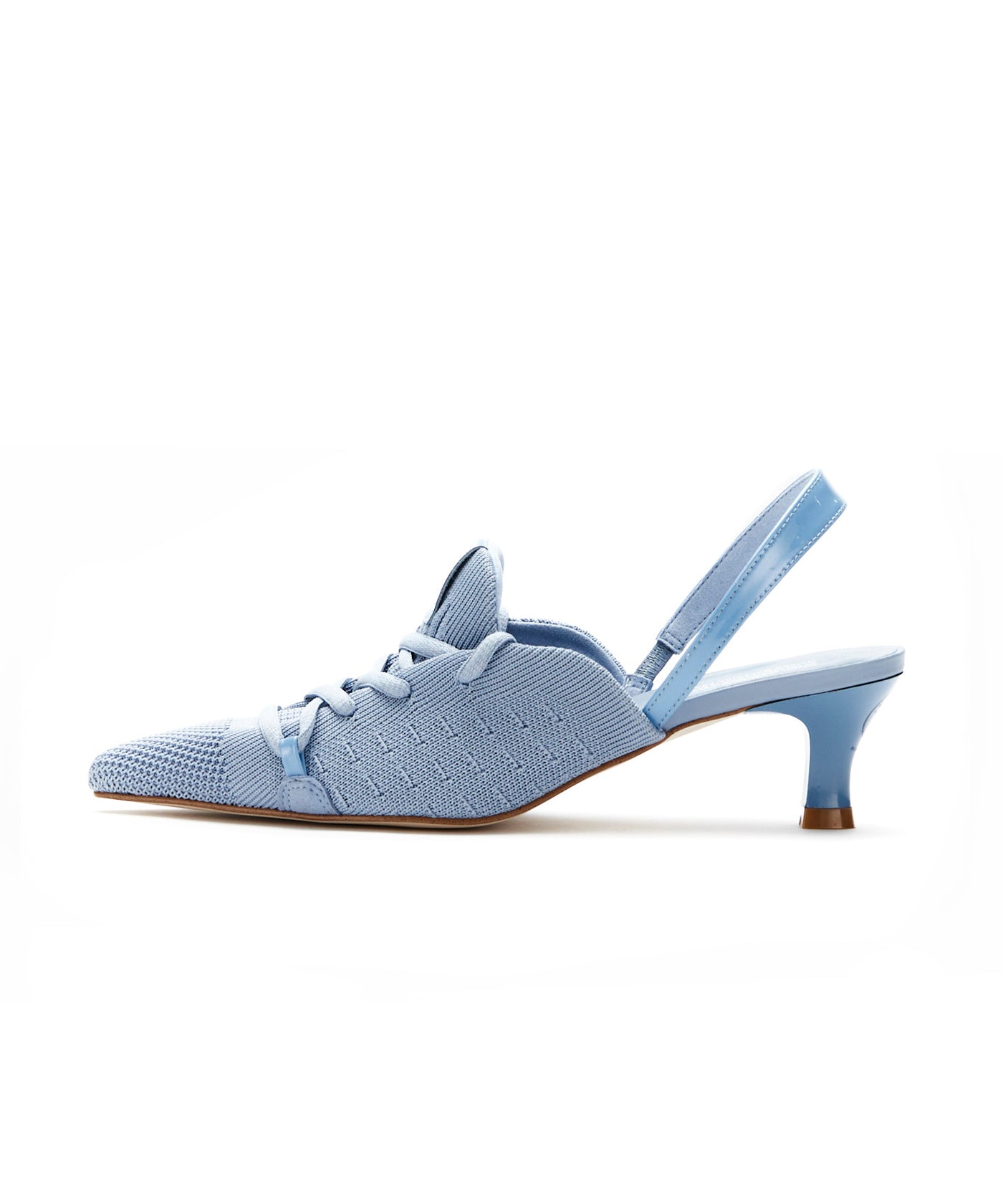 Knit Lace-Up Sneaker Heels