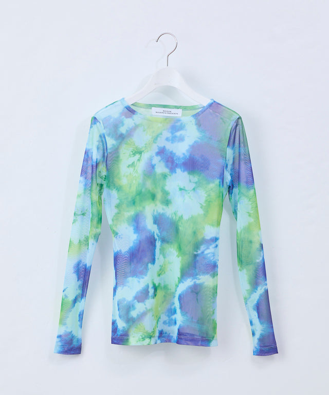 Original Print Mesh Long-Sleeve Top