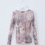 Original Print Mesh Long-Sleeve Top