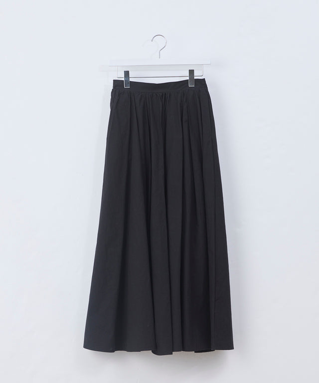 Gathered Cotton Flare Skirt