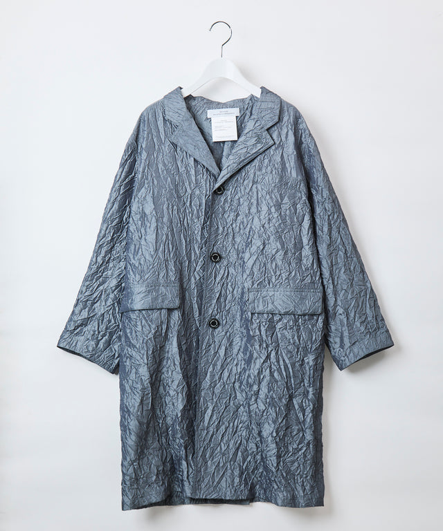 Chambray vintage crushed taffeta coat