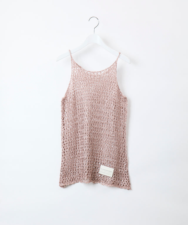 Mesh Sequins Knit Camisole