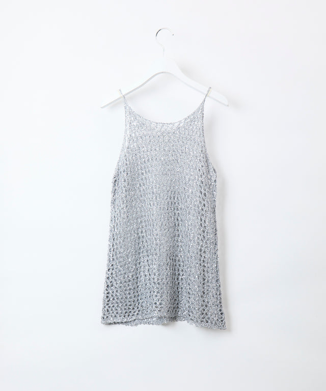 Mesh Sequins Knit Camisole