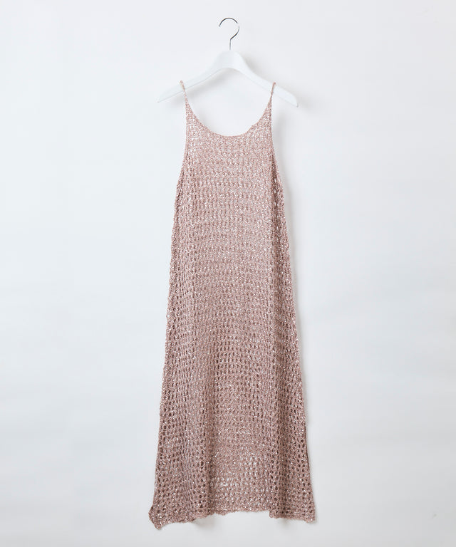 Mesh Sequins Knit Dress