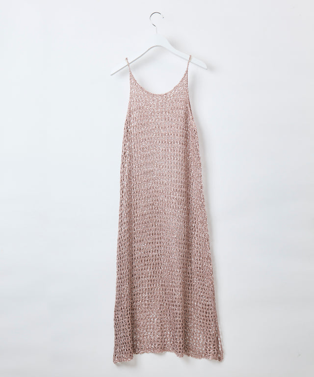 Mesh Sequins Knit Dress