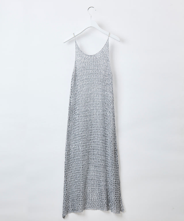Mesh Sequins Knit Dress