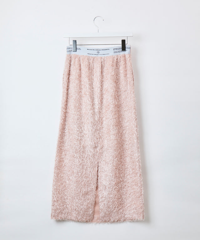 Elastic Back Waist Shaggy Skirt
