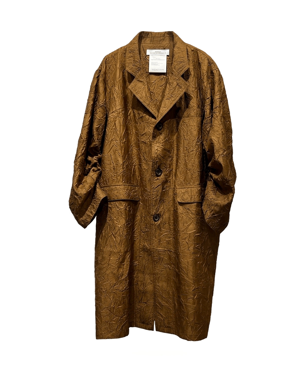 Crushed Taffeta Trench Coat