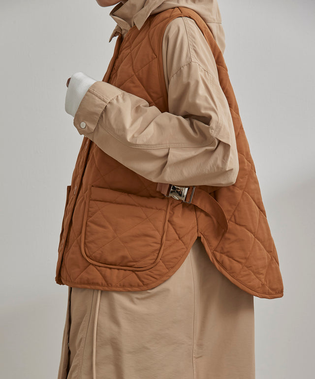 インナー付きモッズコート-camel