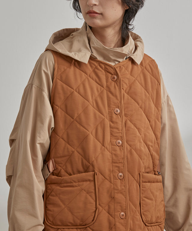 インナー付きモッズコート-camel