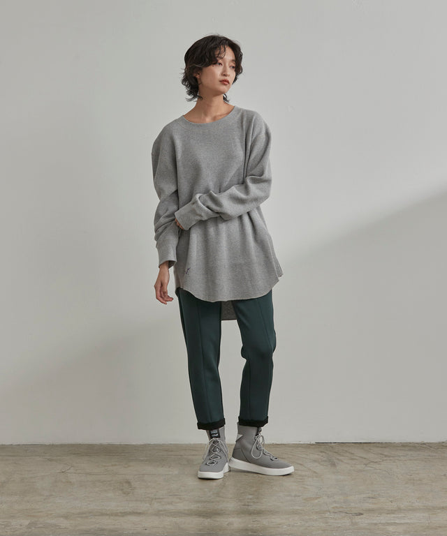 クルーネックロングT-gray