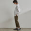 クロップドパンツ-khaki