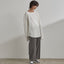 クルーネックロングT-white